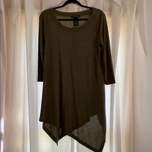Grace Elements Tunic Top with Asymmetrical Bottom